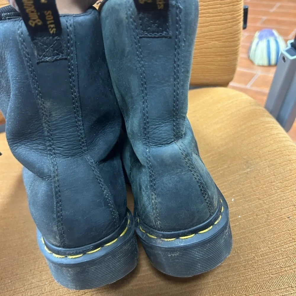 Dr. Marten 1460 Fleece Lined Wintergrip Black Leather Lace Up Boots 8 women’s - Picture 5 of 11